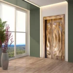 درب ضد سرقت مدل موج یک‌و‌نیم لنگه