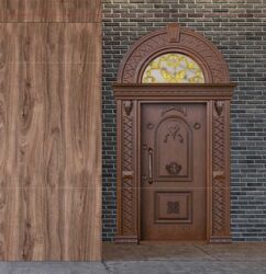 درب لابی اطلس چوب تبریز مدل a-04