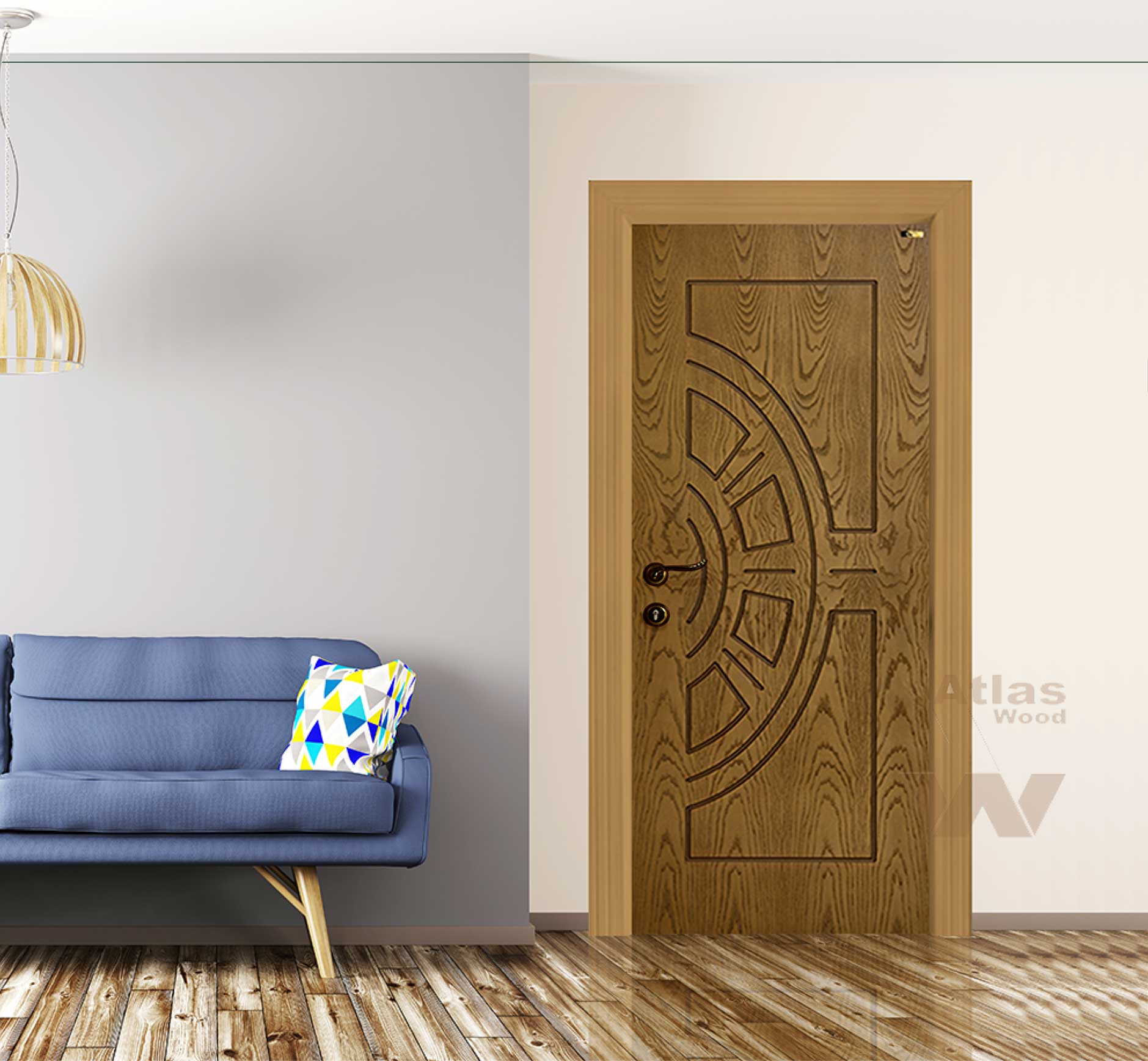 درب اتاقی اطلس چوب تبریز مدل K325