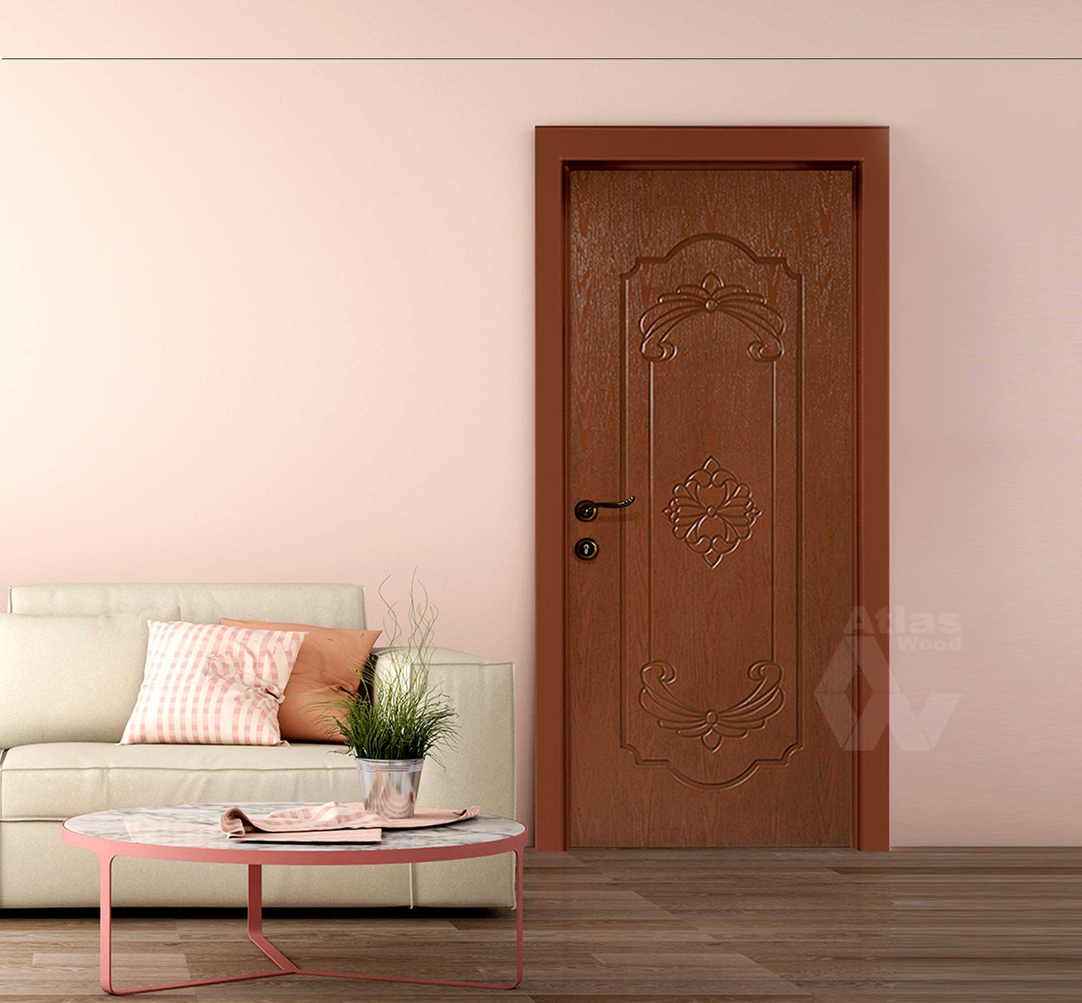 درب اتاقی اطلس چوب تبریز مدل k414